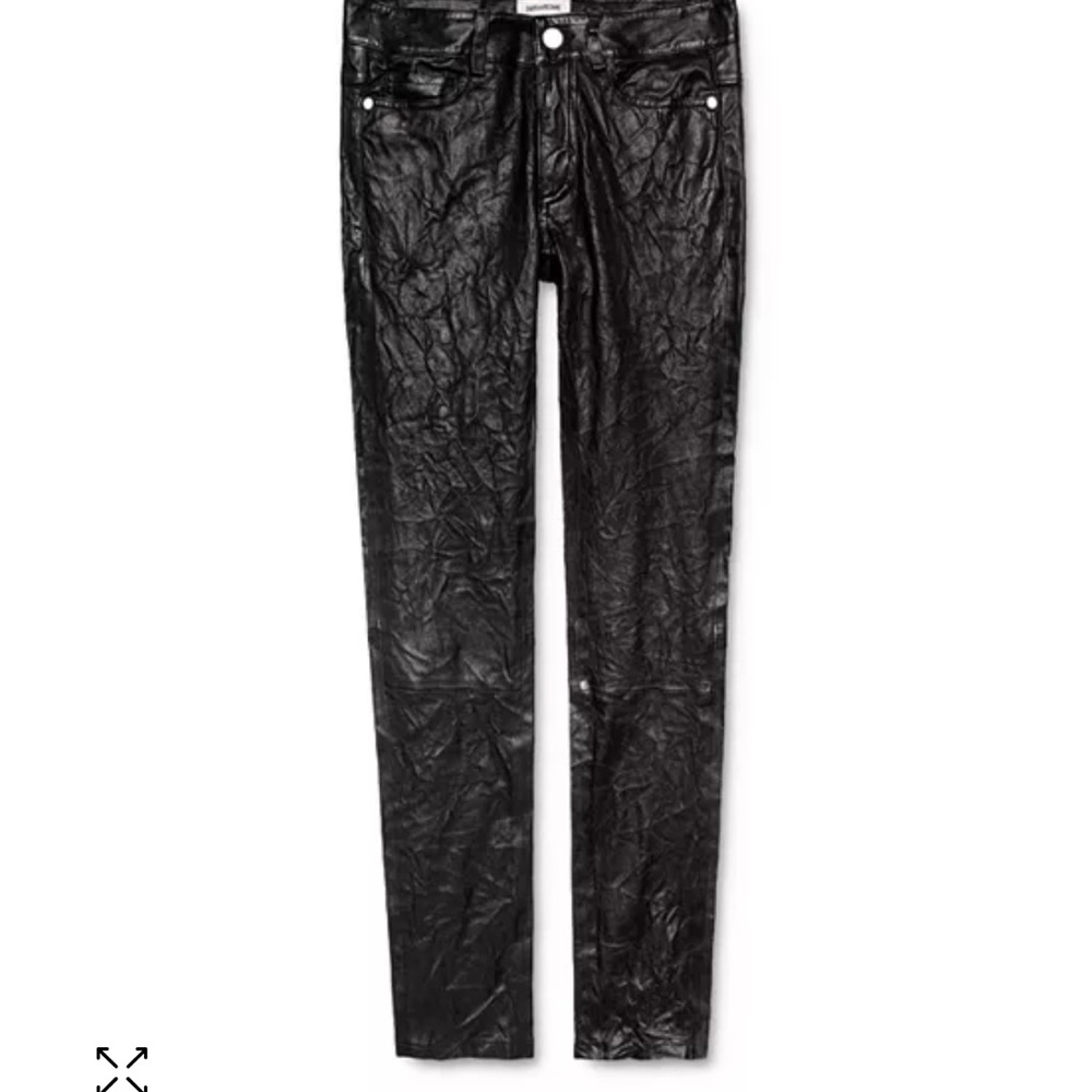 Zadig & Voltaire Phlame Crinkled-Leather Pants